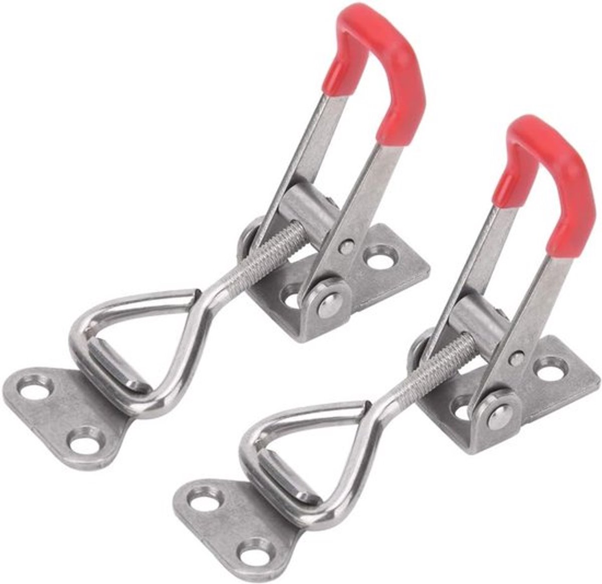 Set van 2 Rvs Snelsluiting Vergrendelingen voor Kniehefbekleding en Tensioners, Geschikt voor Hout, Metaal en Ambacht, Tot 150 kg Belastbaarheid