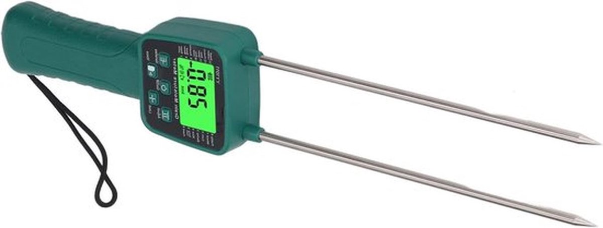 Digitale Vochtmeter voor Hooi met Duidelijk LCD Scherm, Geschikt voor Granen, Maïs en Sojabonen