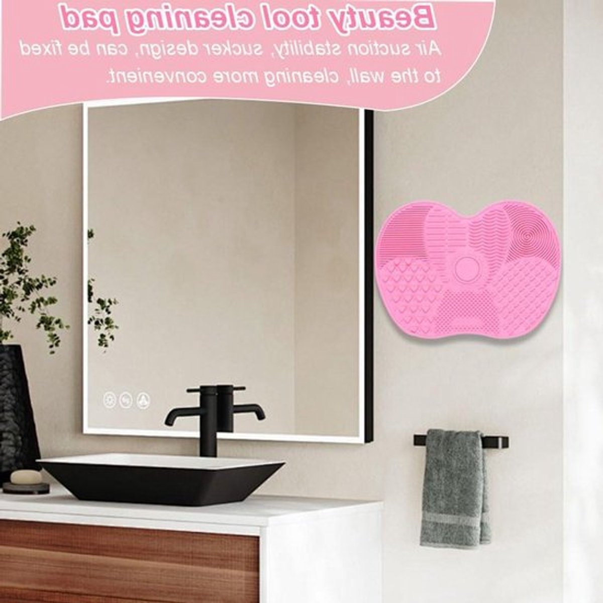 Effectieve Silicone Mat voor het Reinigen van Make-up Borstels, Schoonmaak Pad en Hulpmiddel voor Perfecte Hygiëne