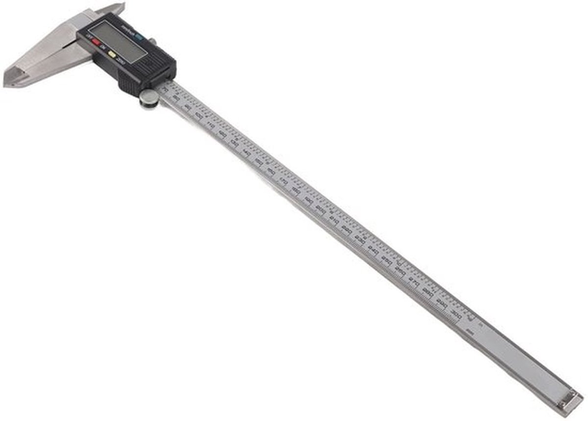Digitale Schuifmaat 300 mm - Elektronische Schuifmaat - Roestvrij Staal - Groot LCD-display - Nauwkeurige Metingen - Voor Machineonderdelen
