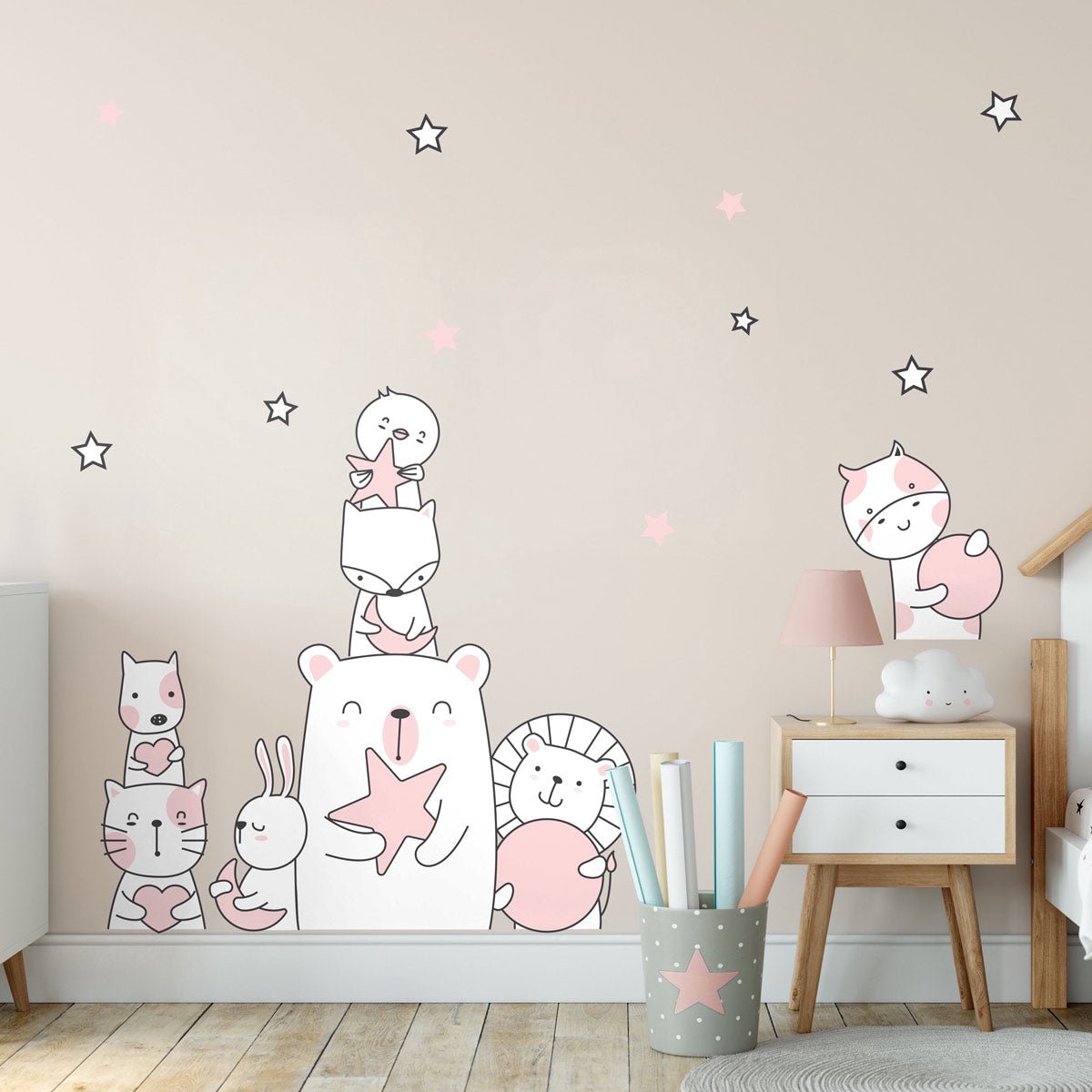 Ambiance Sticker Muurstickers - Sterrenbeschermers - Zelfklevende stickers - 180x120cm Multi color