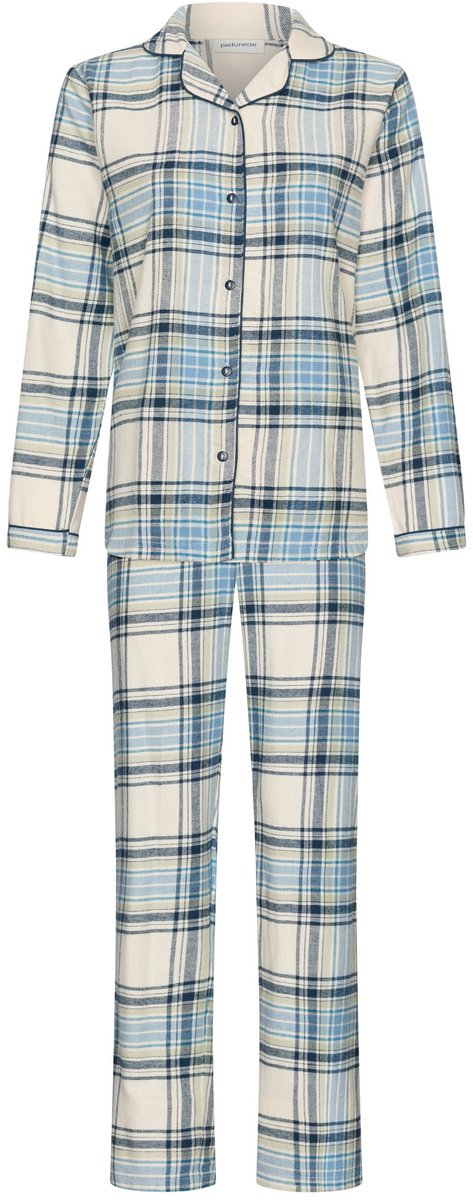 Pastunette - Frosty Checks - Pyjama - Katoen - Flanel - Doorknoop - Geruit - Maat 44