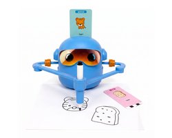 ZoeZo Tekenrobot Kinderen - Educatief Speelgoed Leren Tekenen met 100 Tekenkaarten, Stembegeleiding en Stiften - 3 t/m 9 Jaar - Blauw