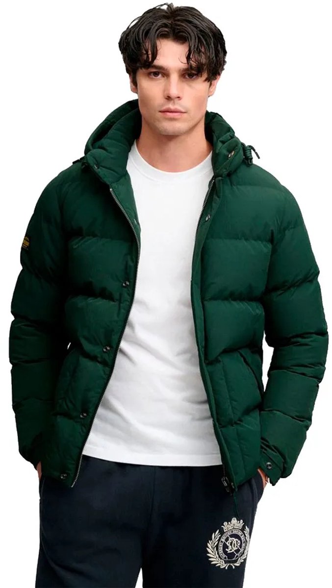 Superdry Classic Everest Puffer Jas Heren Gewatteerde jassen Groen