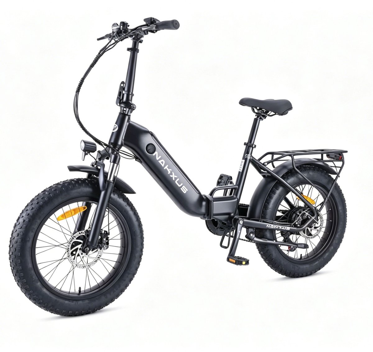 Vankel Elektrische Vouwfiets - 20 inch Fatbike banden - 36V 522Wh uitneembare accu - tot 70 km actieradius - 250W motor - Shimano 7 versnellingen - LCD display - Zwart