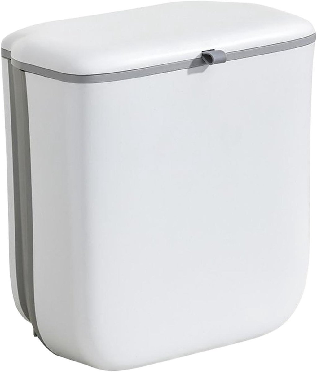 Opvouwbare Compostbak - Afvalcontainer Keuken - Afval Beheren - Ruimtebesparend Ontwerp - 264 Gallon - Wit