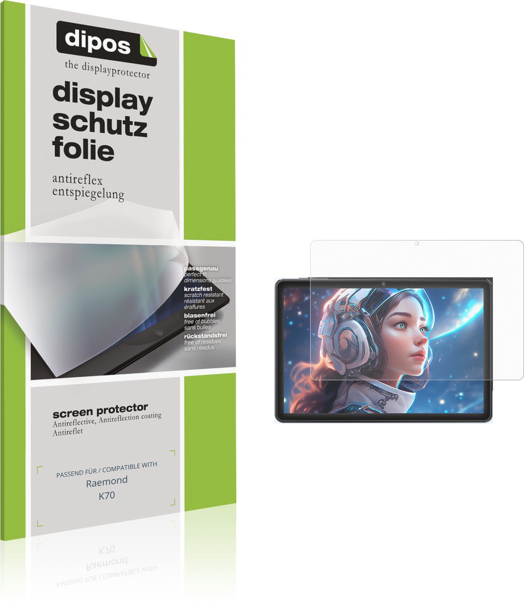 dipos – 2x Matte Beschermfolie geschikt voor Raemond K70 | Krasbestendige & antireflecterende Screenprotector Ultra-Thin