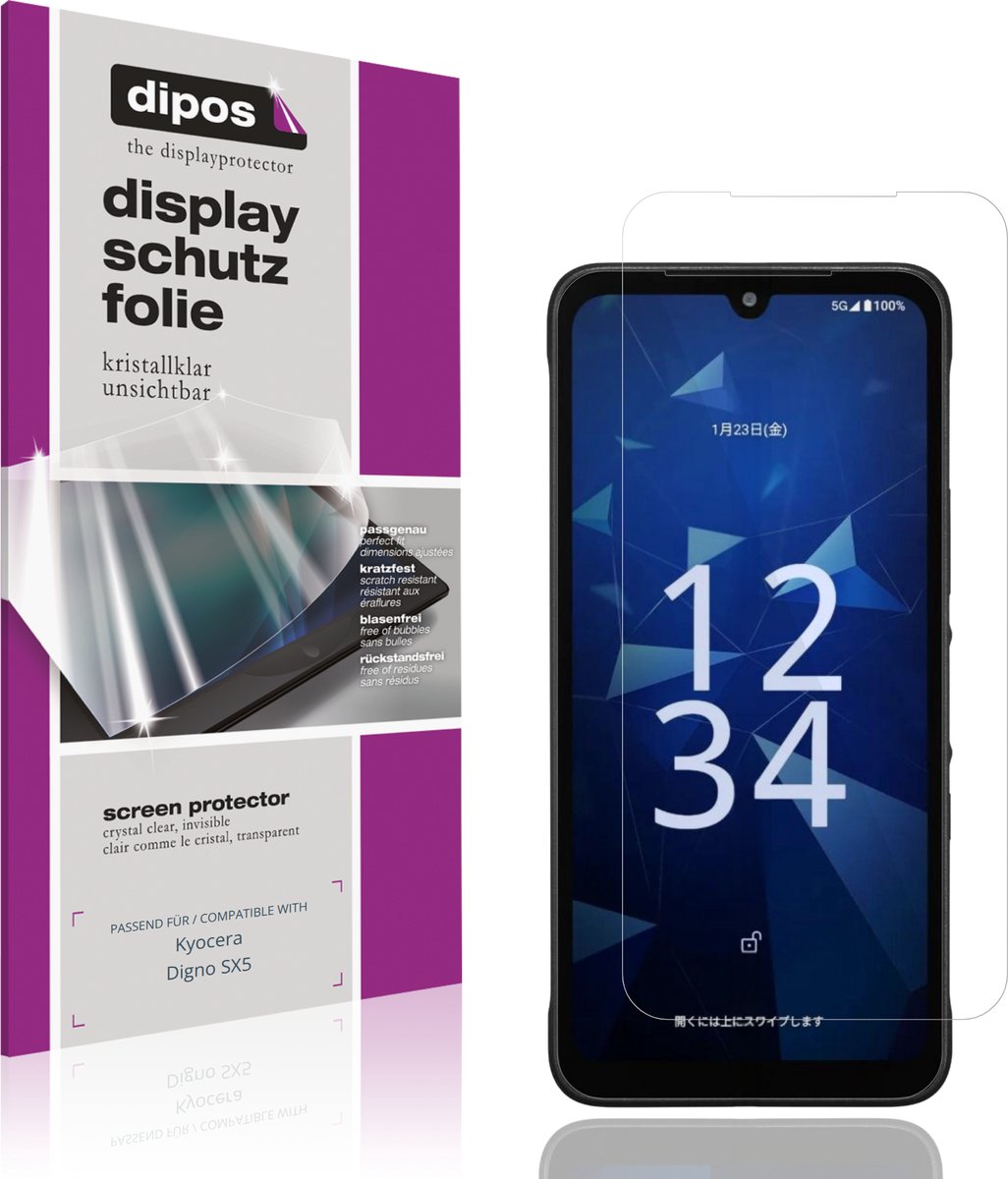 dipos – 4x Beschermfolie geschikt voor Kyocera Digno SX5 | Krasbestendige & heldere Screenprotector Ultra-Thin
