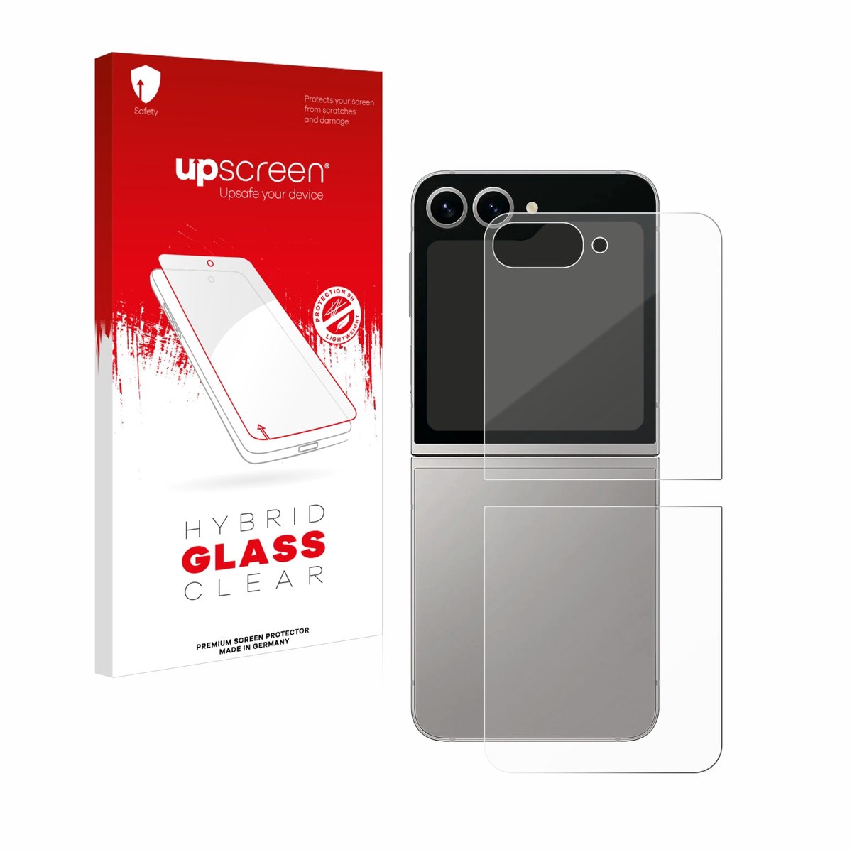 upscreen - Screenprotector voor Samsung Galaxy Z Flip 6 (Achterkant) - Folie Beschermfolie Beschermglas transparant