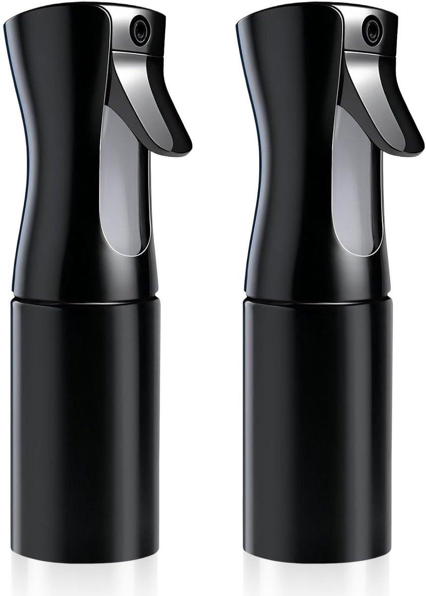 Spuitfles Haar - Waterverstuiver - Planten Verzorging - Continue Fijne Nevel - 200 ml - Zwart