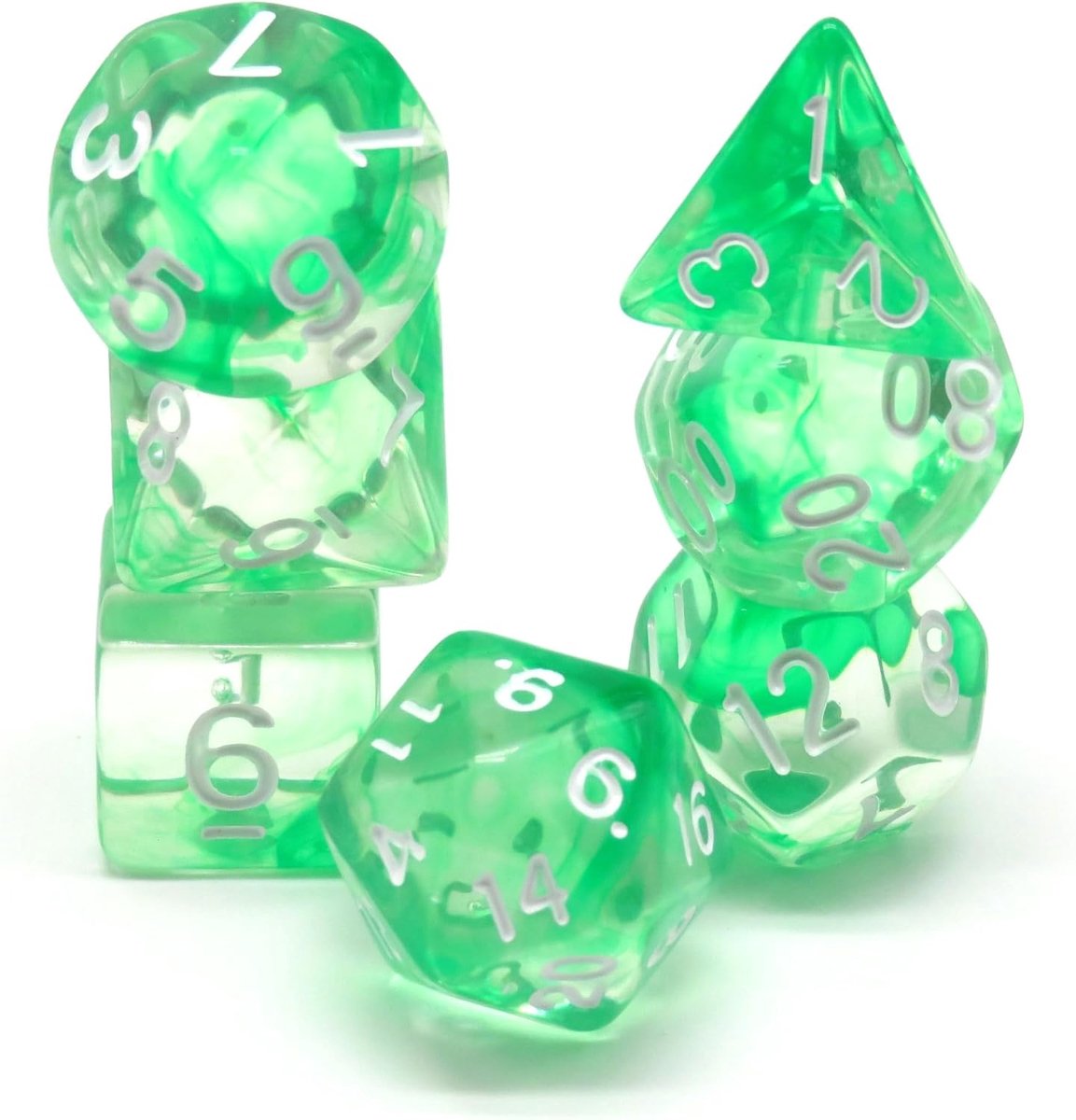 Snake Venom Polyset Dice - Dungeons and Dragons - Polyhedral & RPG Dice - D&D Dice - ShopVlot