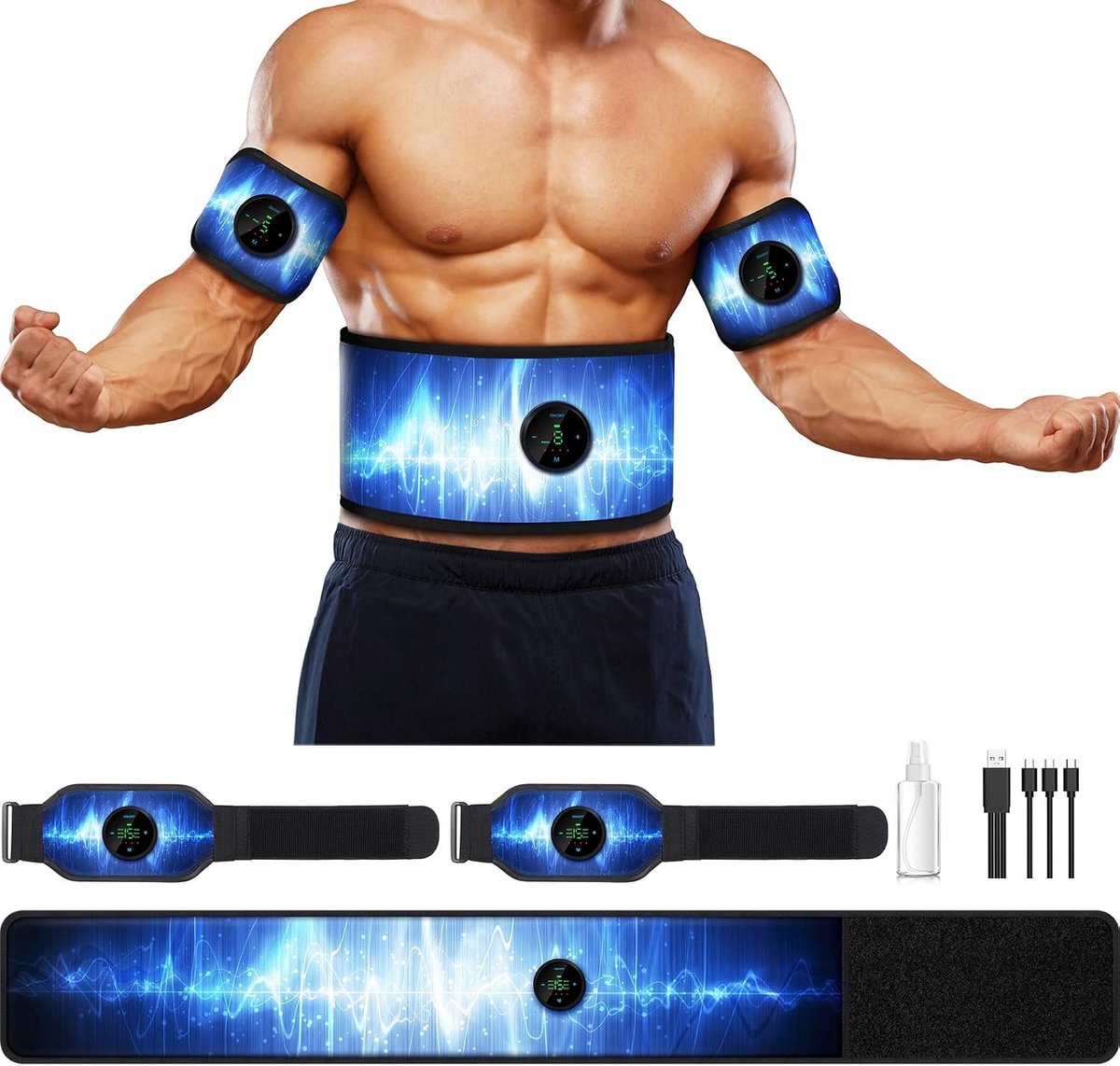Smiofo ABS Stimulator,Muscle Machine Workout Equipment,Ab Toning Belt Muscle Toner Fitness Training for - ShopVlot