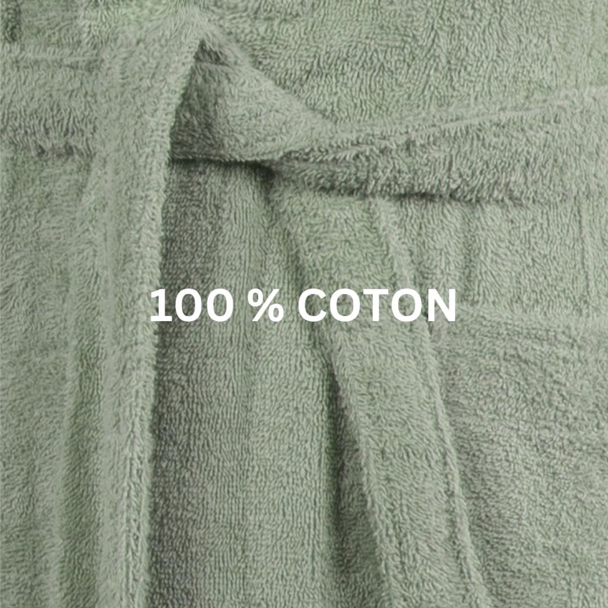 TISECO HOME STUDIO - Bathrobe LINDU - cotton - terry, with pockets - XXL, taupe - ShopVlot