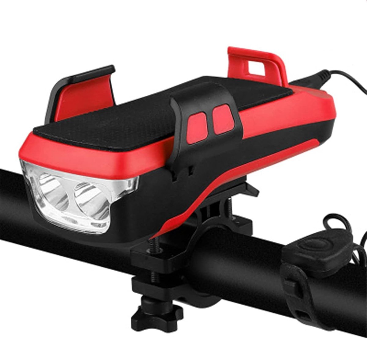 Bicycle Light LED Bicycle Light Front USB Rechargeable Phone Holder Bicycle Lamp Flashlight For Bicycle Light Bike - ShopVlot