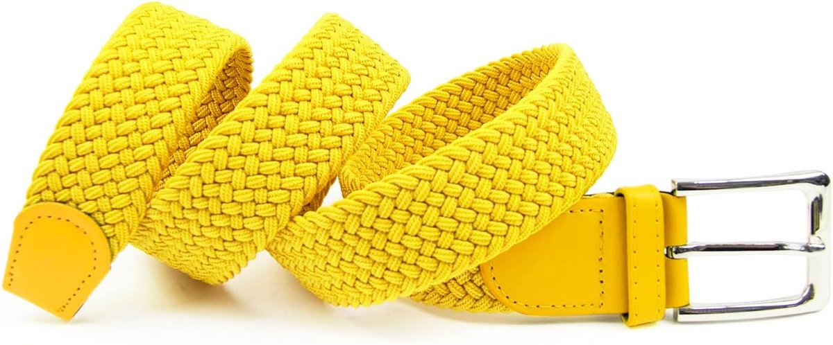 Gloop Unisex Elastic Fabric Belt Braided Stretch Belt Stretch Belt for Women and Men Width Approx. 3.5 cm, light - ShopVlot