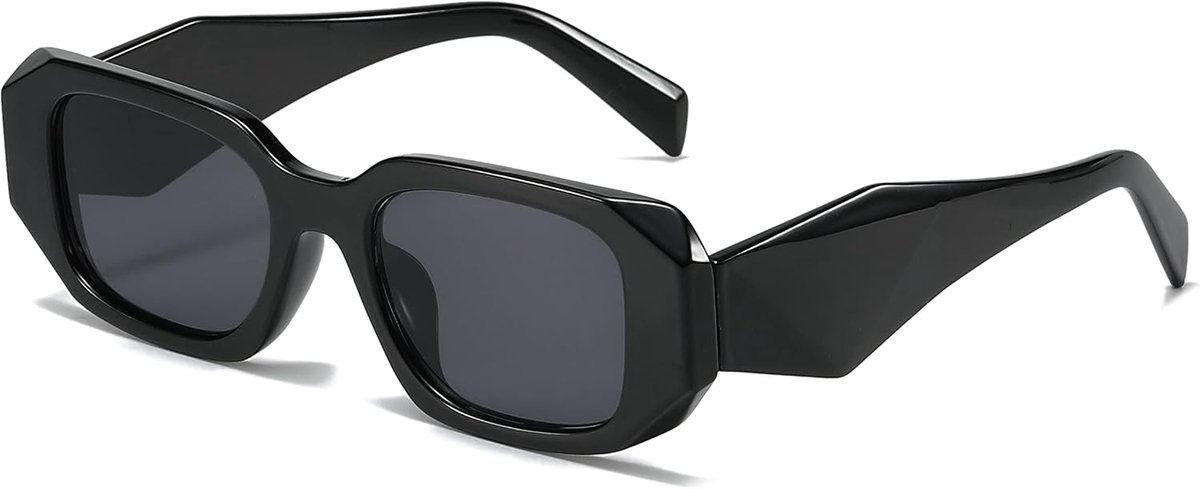 Retro Sunglasses Rectangular Chunky Glasses UV Protection for Men and Women - ShopVlot