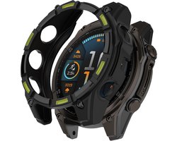 SEIAIYG Case Compatible with Garmin Tactix 8 51mm AMOLED, Soft TPU Silicone Protective Case, Shockproof - Black - ShopVlot