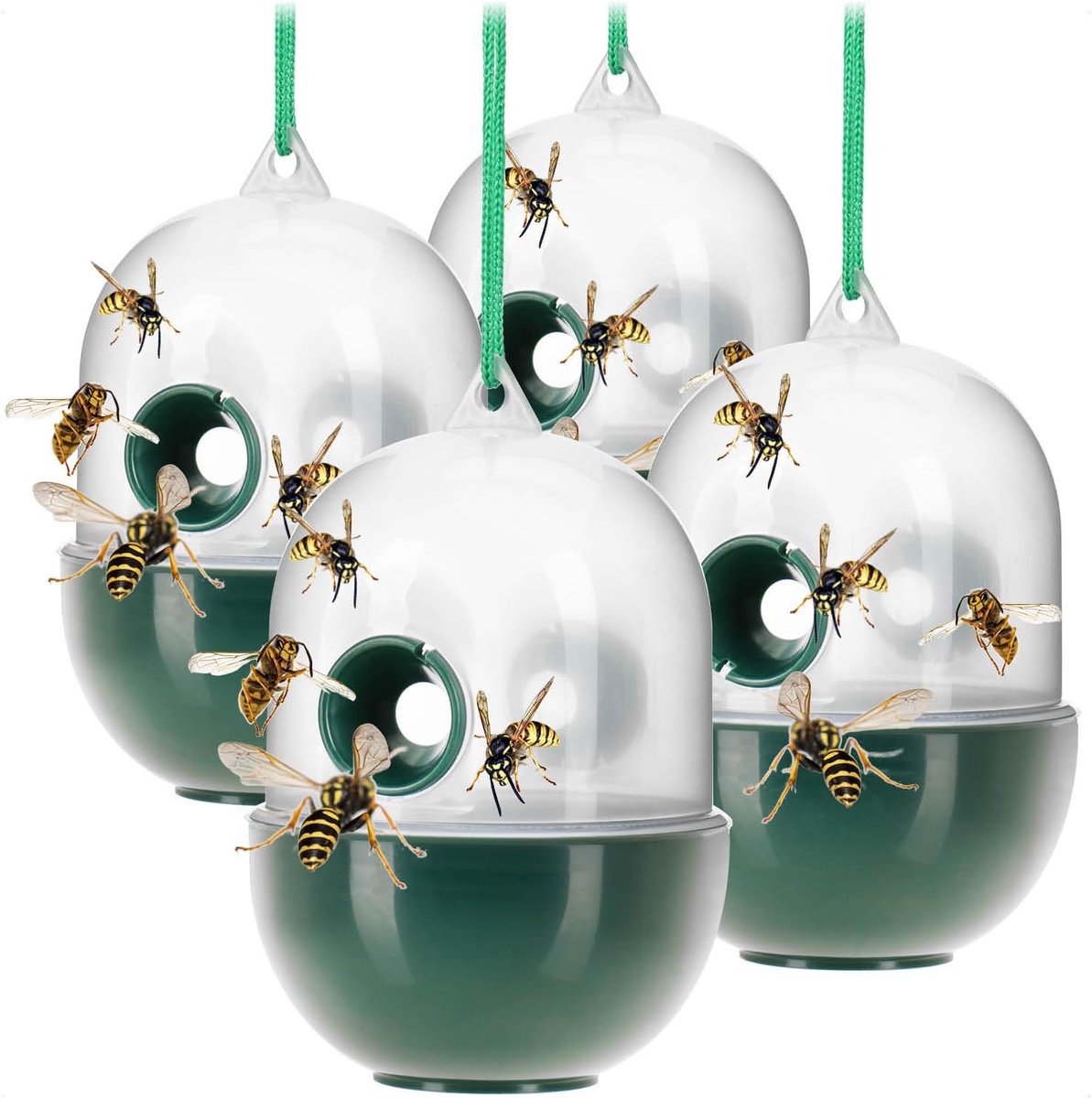 com-four® 4 wasp traps live catching, natural solution for outdoor use - Keeps insects away - hanging or standing - ShopVlot