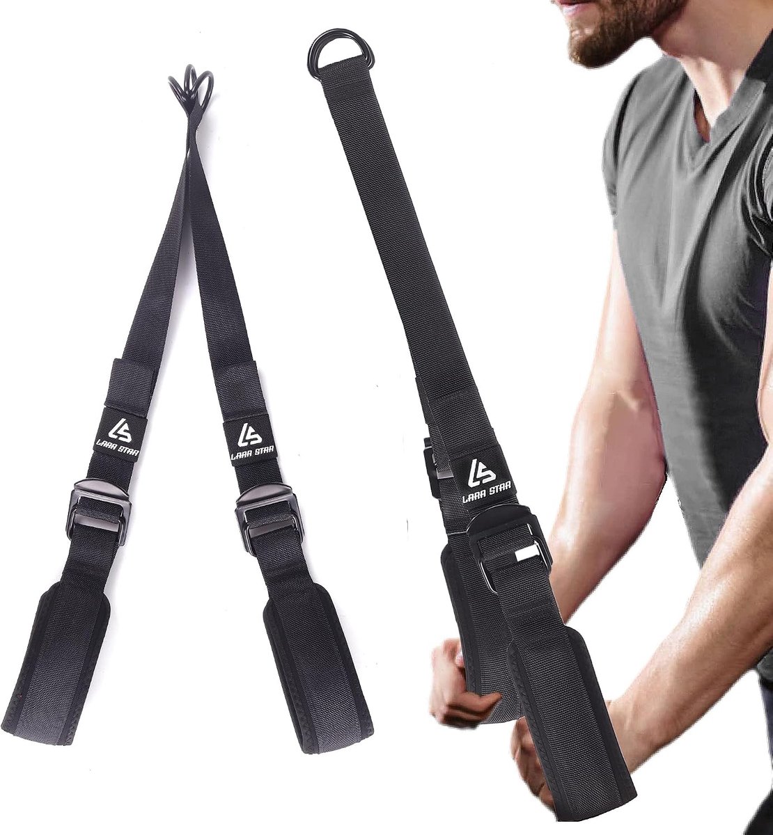 Tricep Touw Kabel Bevestiging Adustable Lengte (61-137 inch), Ideaal alternatief voor 61,96 cm lange tricepskabels - ShopVlot