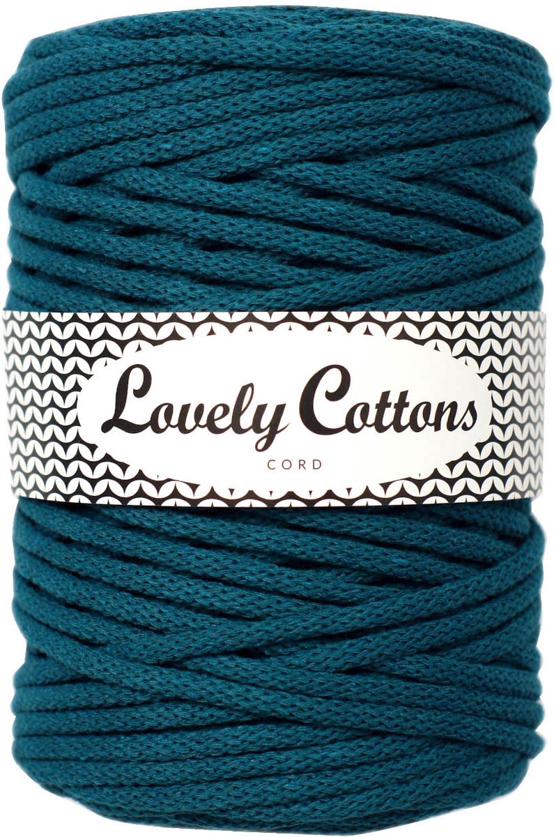 macrame 5mm katoenen koord sea blue