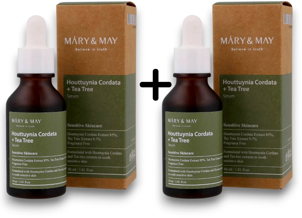 Mary & May-2 × 30 ml (Totaal 60 ml) -Houttuynia Cordata + Tea Tree Serum – Bundel