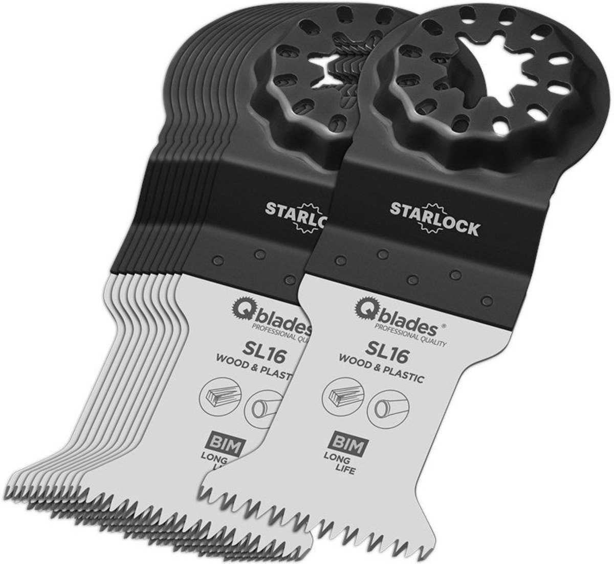 QBLADES STARLOCK MULTIZAAGBLAD BI-METAALPRECISION 14TPI 35X50MM SL16-10+1ST