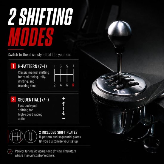 Thrustmaster T-GT II - Racestuur met 3 Pedalen + TH8A Gaming racestuurshifter - PS5/4 & PC van Thrustmaster — afbeelding 3