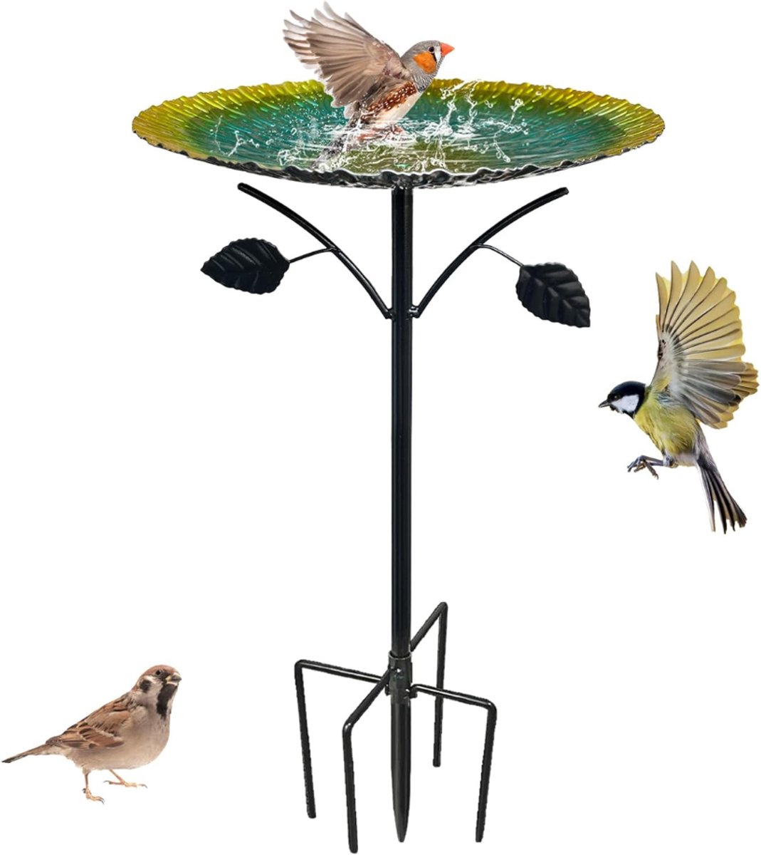 ZRNS® Vogelbad op Voet - Vogelbadjes Buiten - Vogeldrinkschaal Staand