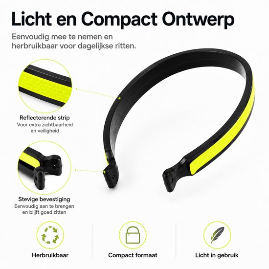 Broekklemmen Fiets - Reflecterende Fietsbroekclips - Veilig Fietsen - Houdt Broekspijp Weg van Ketting - 2 Stuks - Groen — afbeelding 5
