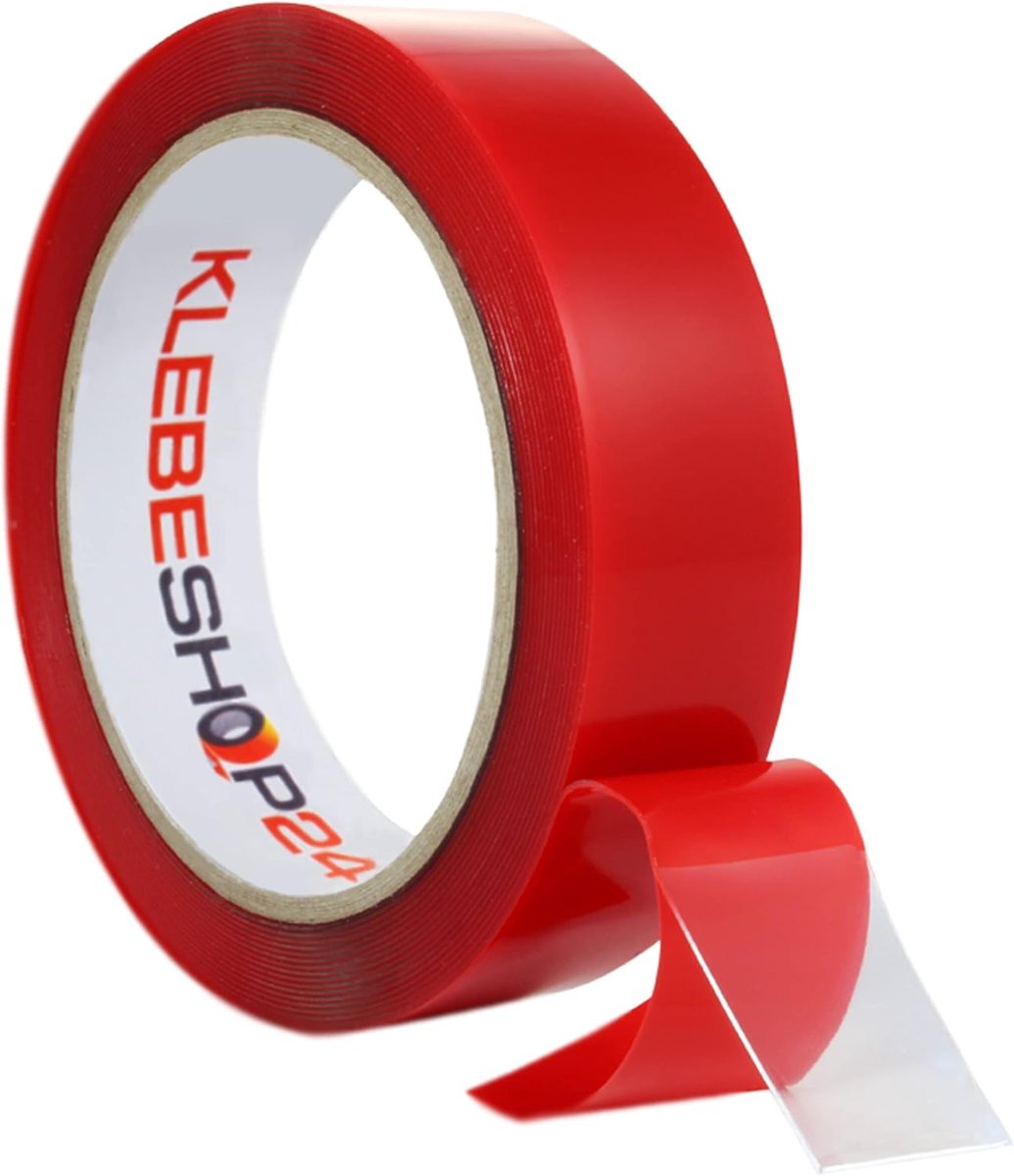 Double-sided mounting tape, high-quality adhesive tape, permanent adhesive and removable, 5 m on roll, 1 mm x 12 mm, 5 - ShopVlot