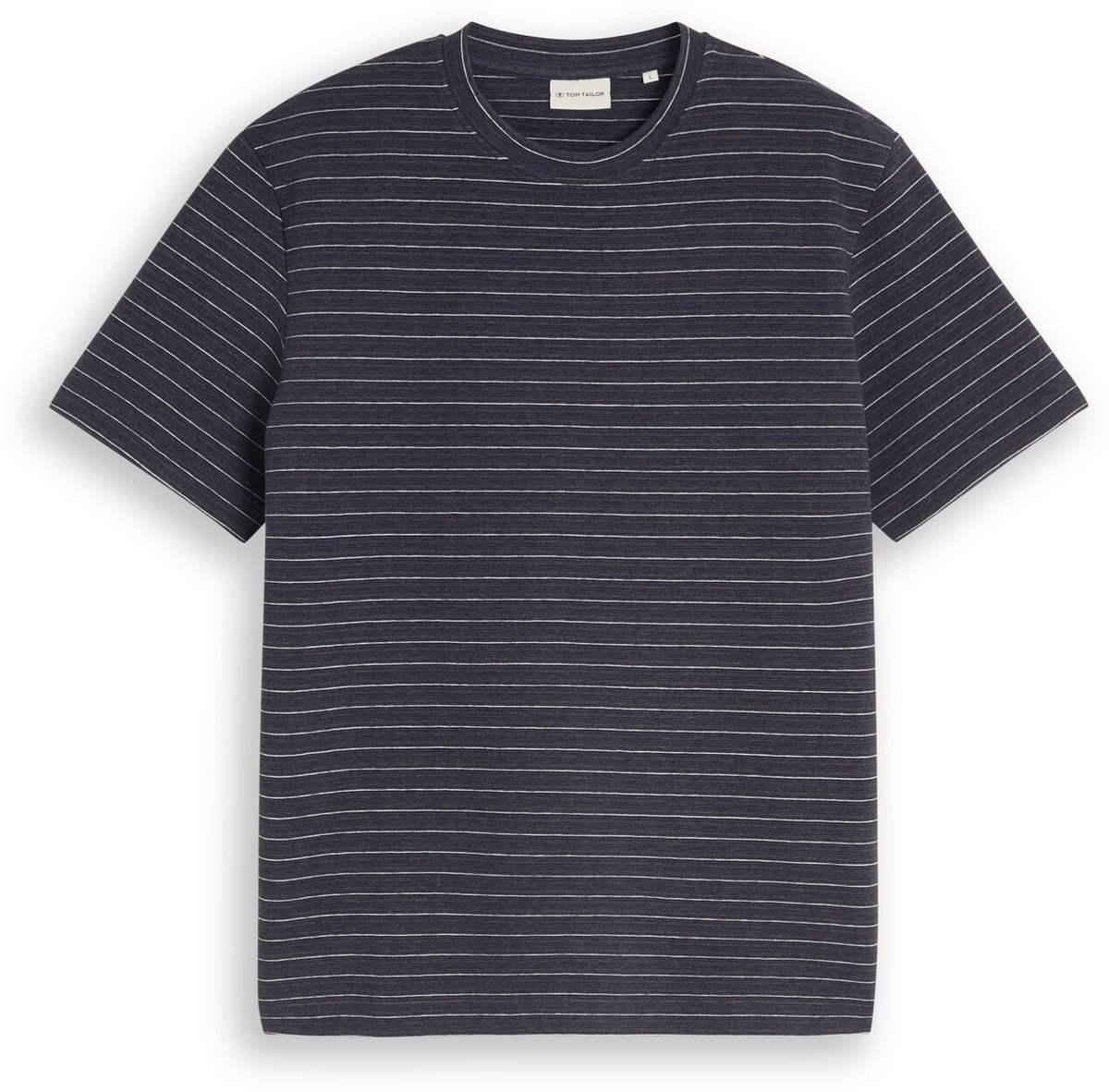 Tom Tailor - T-shirt met streepmotief - Maat XL - navy brown white stripes