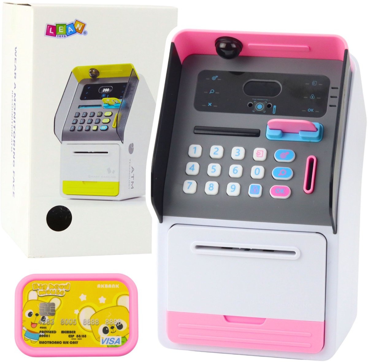 Atm Safe Spaarvarken Pincode Atm Kaart Roze