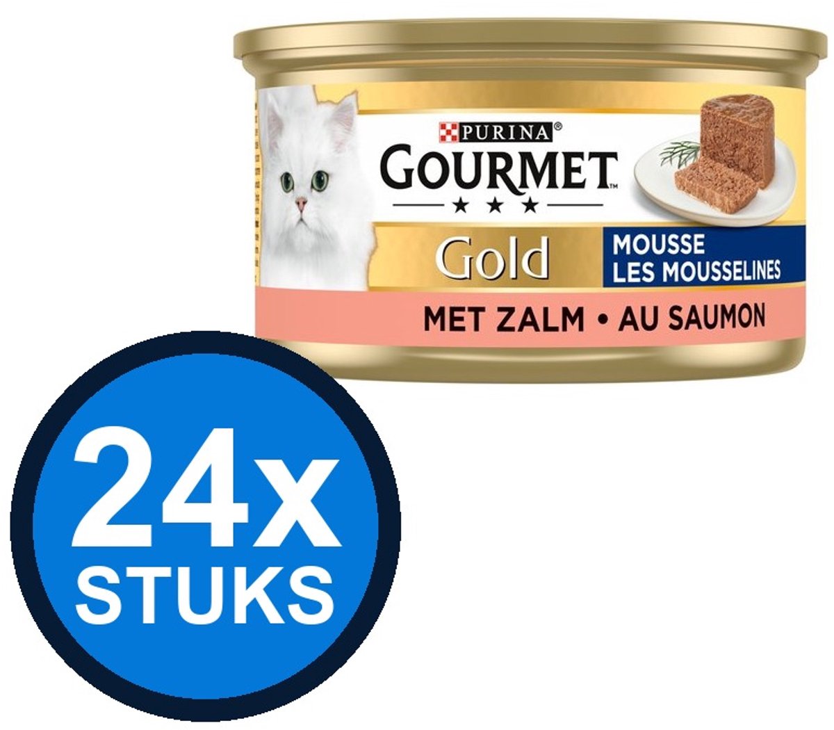 Gourmet Gourmet Gold - Mousse Zalm - Kattenvoer - 85g