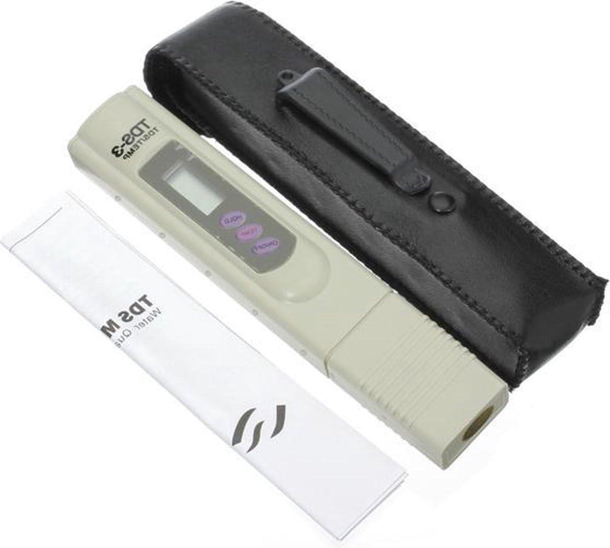 Digitale TDS Meter - Waterkwaliteit Tester - Water Zuiverheid Meten - Meet Temperatuur - Digitaal - Grijs