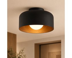 WoonWonder Nora Plafondlamp Zwart Ø22 cm