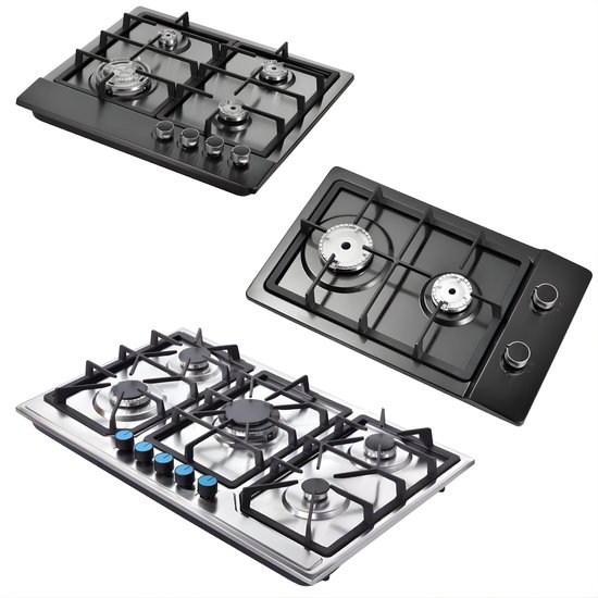Camping kooktoestel - 5 pitjes - Gasfornuis - Propaan - Voor binnen en keuken - Met ingebouwde branders en thermokoppelbescherming — afbeelding 4
