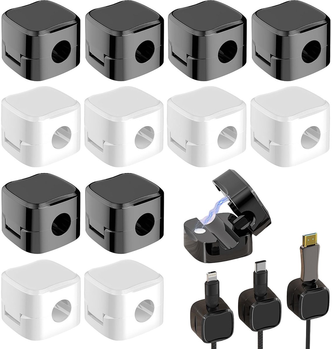 Solidchoice - 12 Stuks Zelfklevende Kabelhouders