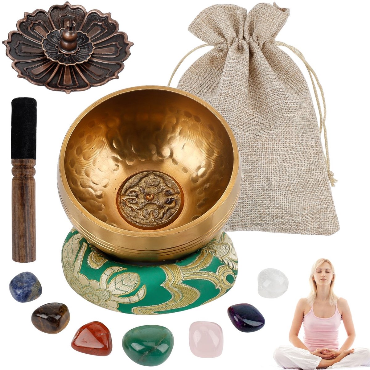 Solidchoice - Tibetaanse Schalenset voor Meditatie en Ontspanning