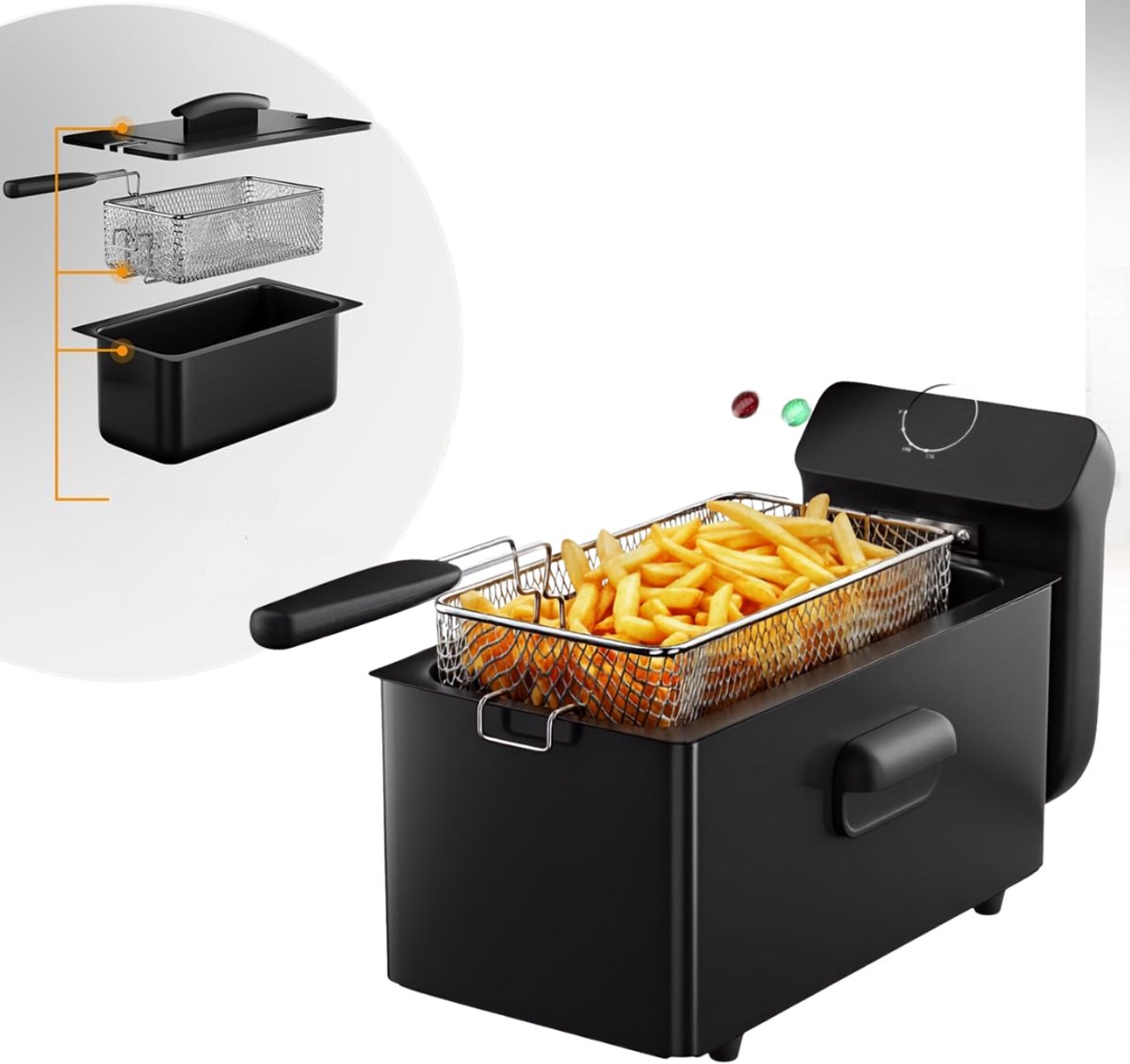 Zavio® Frituurpan - Friteuse - Frituurketel