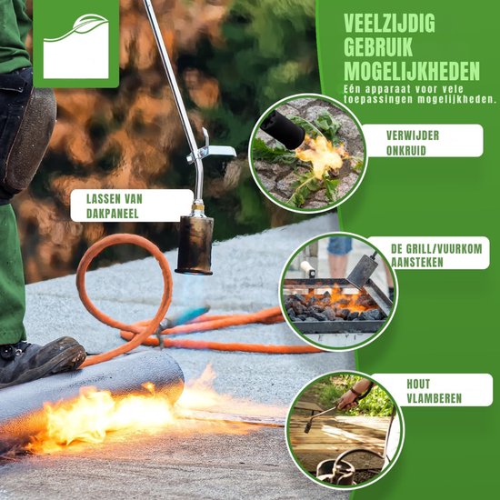 Ploutos® Onkruidbrander - Onkruidbrander Gas - Krachtige Gas Onkruidbrander - Zilver - 90cm x 25cm x 30cm\ van Ploutos — afbeelding 5