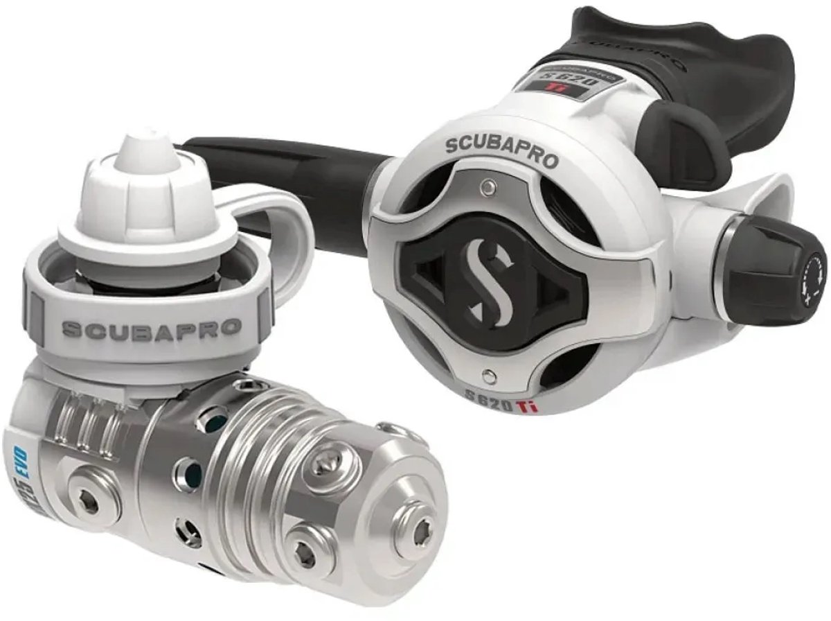 Scubapro Mk25 S620 Ti White Edition Din Duikuitrusting Zilver
