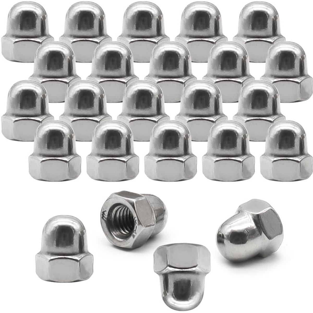 30 Pcs Hex Nuts M6 Blind Nuts M6 High Shape Dome Nut M6 M6 Hex Nuts for Screws, Threaded Bolts, Threaded Rods - ShopVlot
