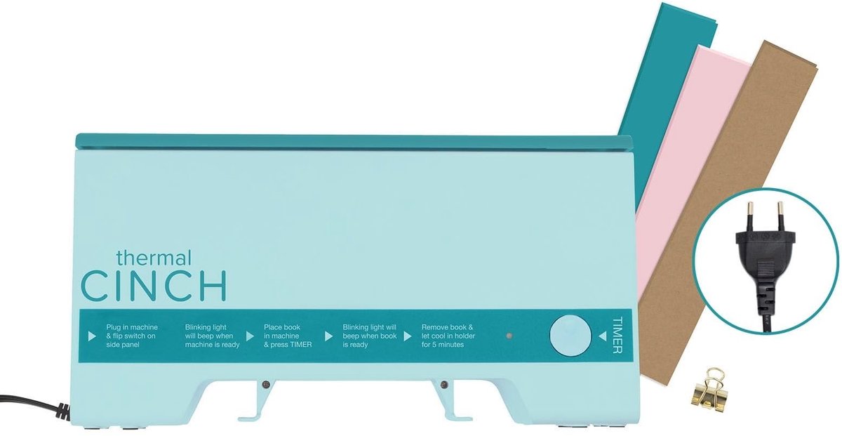 Solidchoice - Thermal Cinch Boekbindmachine met 3 Boekbinders en Paperclip