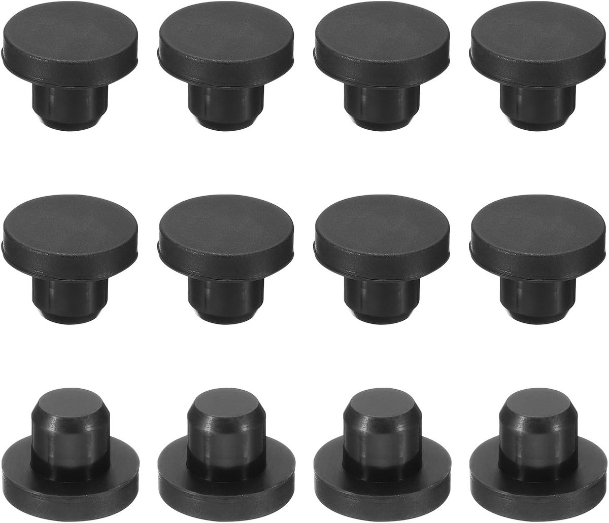 Solidchoice - Flexibele Stoppen van Silicone Rubber voor Gaten van 10-11 mm (12 Stuks)