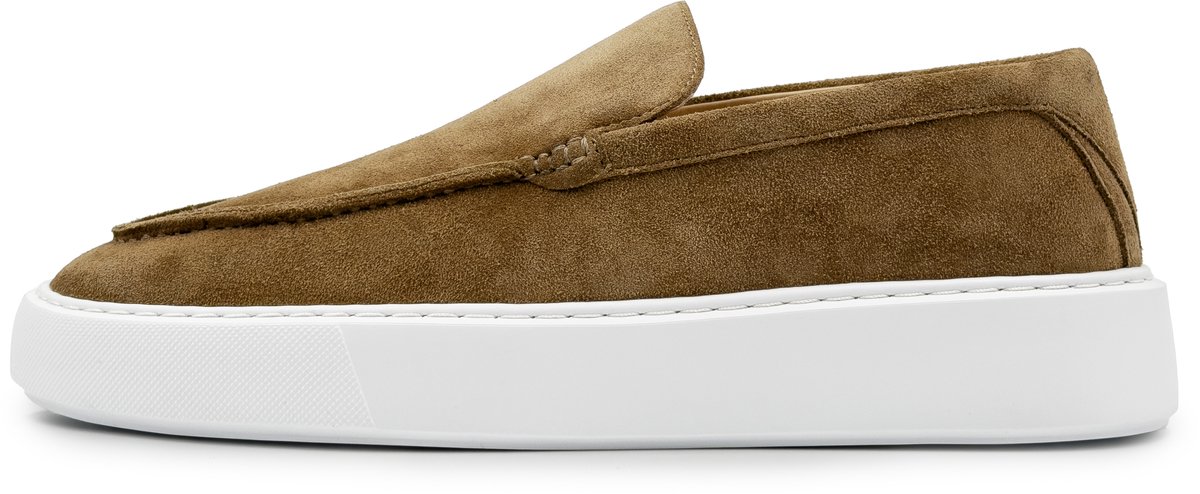 Dutch'D ® Loafers - Instapper - Licht Bruin - Luxe - Sportief - Suede leer - Atmos - Maat 44