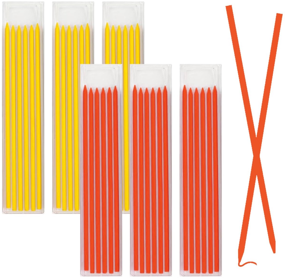 Solidchoice - 36 Stuks Robuuste Houtbewerkingspotloden Navullingen
