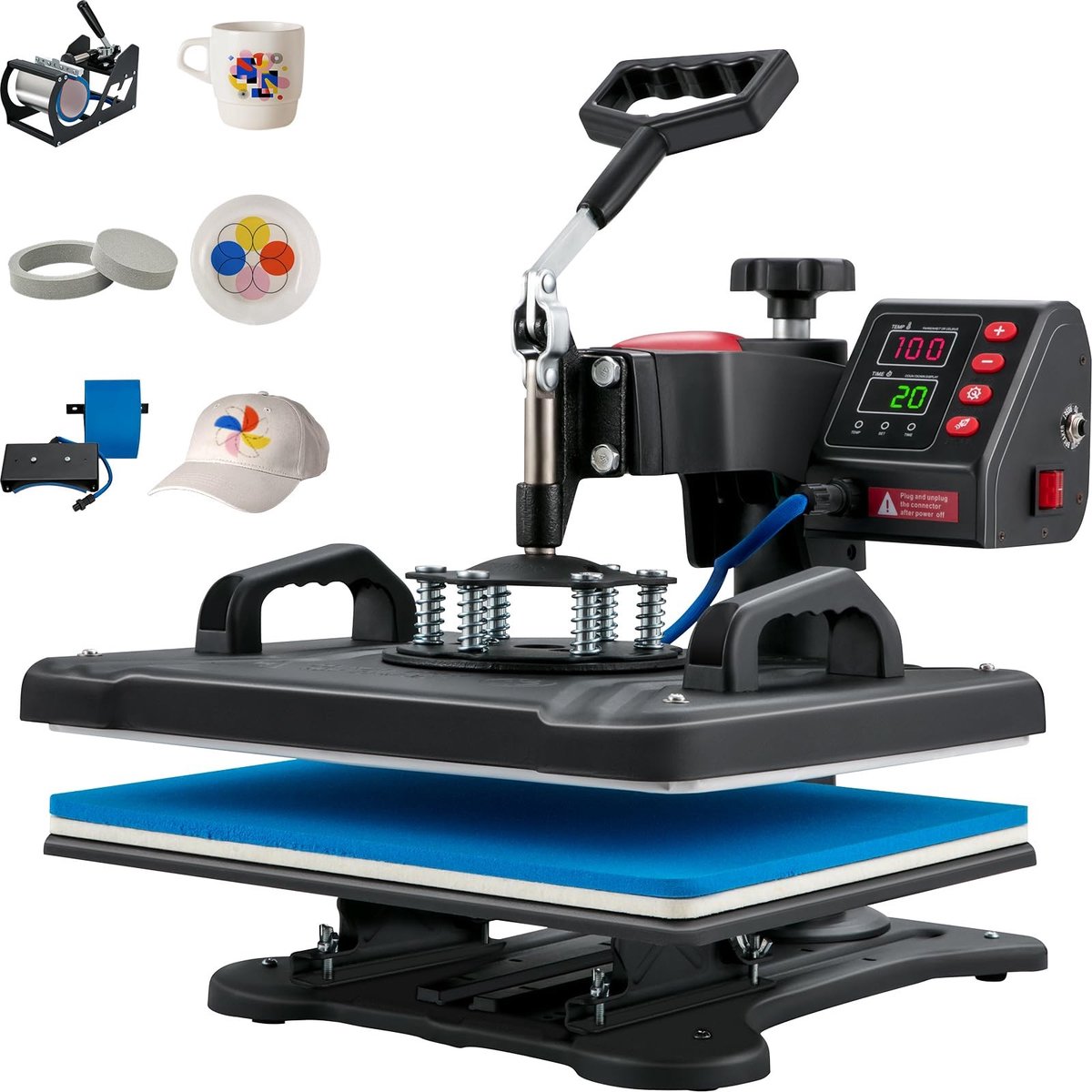 Solidchoice - 5-in-1 Warmtedrukmachine voor Diverse Toepassingen