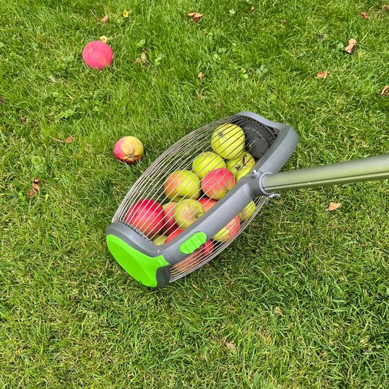 Notenraper en fruitraper - 7 liter - Telescopische steel - Zonder bukken — afbeelding 4