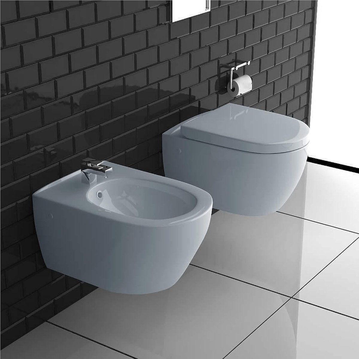 Solidchoice - Hangtoiletset met Bidet en Softclose Mechanisme