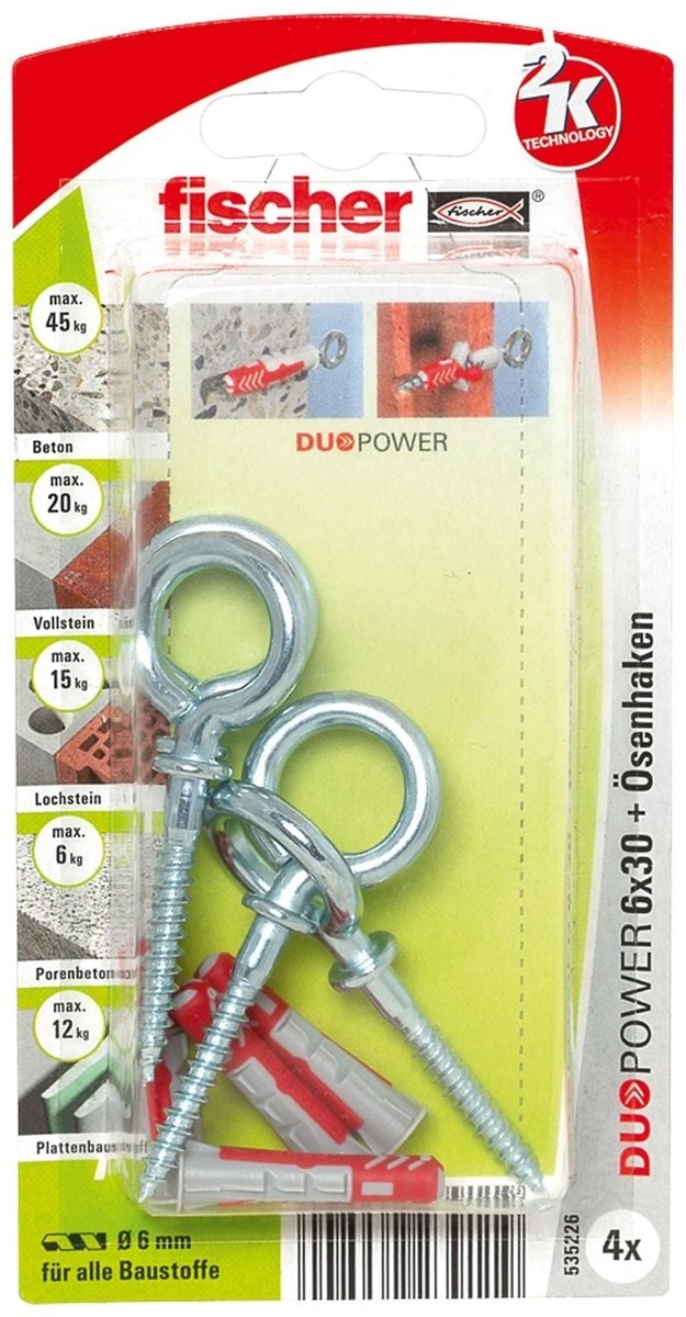 Fischer 4x DUOPOWER 6X30 OH met ooghaak - 535226